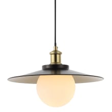 Hadley 15" Wide LED Pendant with Frosted Glass Shade