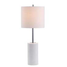 Aksel Single Light 26" Tall LED Table Lamp with Linen Drum Shade