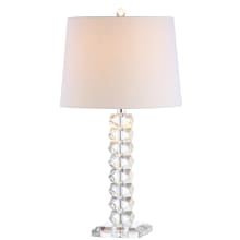 Julia Single Light 25-1/2" Tall LED Buffet Table Lamp with Hardback Cotton Shade