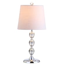 Hudson Single Light 20" Tall LED Buffet Table Lamp with Hardback Cotton Shade