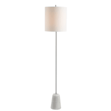 Lincoln Single Light 63" Tall LED Buffet Floor Lamp with Linen Cylinder Shade