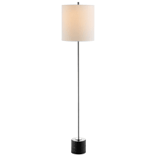 Levitt Single Light 61" Tall LED Buffet Floor Lamp with Linen Cylinder Shade
