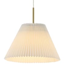 Alden 14" Wide LED Pendant with Pleated Linen Shade