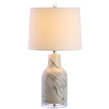 Webb Single Light 23" Tall LED Vase Table Lamp with Hardback Cotton Shade