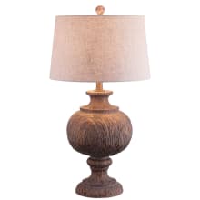 Scarlett Single Light 30-1/2" Tall LED Novelty Table Lamp with Hardback Cotton Shade