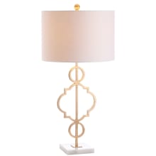 July Single Light 31" Tall LED Novelty Table Lamp with Hardback Cotton Shade