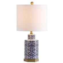 Diana Single Light 24" Tall LED Table Lamp with Linen Drum Shade