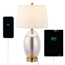 Reese 27" Tall LED Accent Table Lamp With USB Charging Port