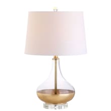 West Single Light 24-1/2" Tall LED Vase Table Lamp with Hardback Cotton Shade