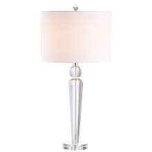Elizabeth Single Light 28-1/2" Tall LED Buffet Table Lamp with Hardback Cotton Shade