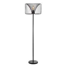 Gridley Single Light 61" Tall LED Buffet Floor Lamp with Steel Drum Shade