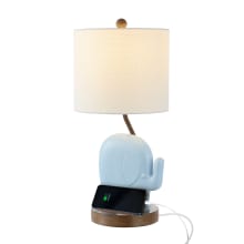 Ellie 21" Tall LED Animal, Novelty Table Lamp With Phone Stand and USB Charging Port