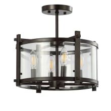 Hampdon 4 Light 15" Wide LED Semi-Flush Ceiling Fixture