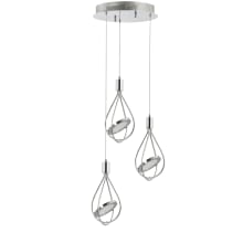 Orion 3 Light 12" Wide LED Multi Light Pendant