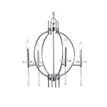 Laura 4 Light 23" Wide LED Abstract Candle Style Chandelier