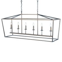 Pagoda 6 Light 49" Wide LED Taper Candle Chandelier
