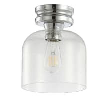Single Light 8" Wide LED Semi-Flush Ceiling Fixture