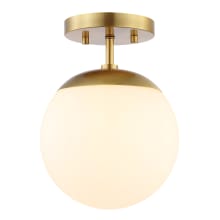 Marcel 8" Wide LED Semi-Flush Globe Ceiling Fixture