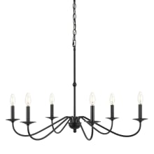 Wicklow 6 Light 35" Wide LED Taper Candle Style Chandelier