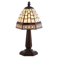Carter Single Light 12" Tall LED Tiffany Table Lamp with Stained Glass