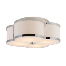 Quatrefoil 4 Light 18" Wide LED Semi-Flush Ceiling Fixture