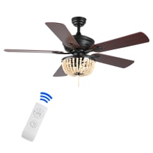 Erin 52" 5 Blade Indoor Smart LED Ceiling Fan with Remote Control
