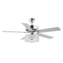 Kristie 52" 5 Blade LED Indoor Ceiling Fan with Crystal Shade