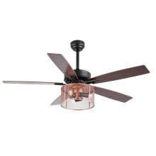 Max 52" 5 Blade Indoor Smart LED Ceiling Fan