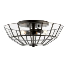 Theo 2 Light 16" Wide LED Semi-Flush Bowl Ceiling Fixture