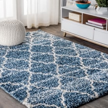 Malibu Shag 3' x 5' Shag Polypropylene Vintage Geometric Moroccan / Tribal Rectangle Area Rug