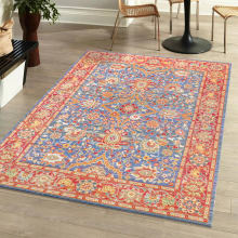 Modern Persian 4' x 6' Polyester Vintage Traditional Rectangle Area Rug