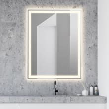 36" x 28" Modern Rectangular Frameless Bathroom Wall Mirror