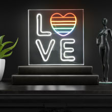 Love 15" Tall LED Accent Specialty Lamp
