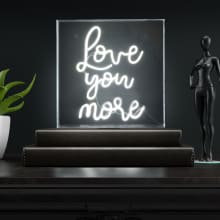 Love You More 15" Tall LED Accent Specialty Lamp