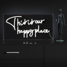 This Is Your Happy Place 11" Tall LED Accent Specialty Lamp