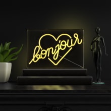 Bonjour Heart 11" Tall LED Accent Specialty Lamp