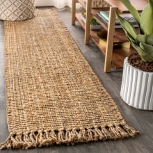 Natural Fiber 2' x 14' Jute Solid Indoor Runner