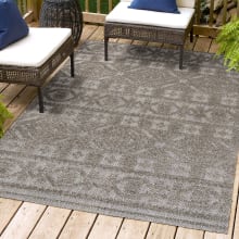 South Beach 4' x 6' Polypropylene Geometric and Moroccan & Tribal Indoor/Outdoor Area Rug