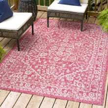 Santa Monica 9' x 12' Polypropylene Botanical, Traditional, and Vintage Indoor/Outdoor Area Rug