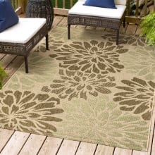 Santa Monica 7-3/4' x 10' Polypropylene Botanical Indoor/Outdoor Rectangular Area Rug
