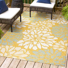 Santa Monica 7-3/4' x 10' Polypropylene Botanical Indoor/Outdoor Rectangular Area Rug