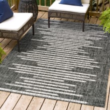 Santa Monica 7-3/4' x 10' Polypropylene Geometric, Moroccan & Tribal, and Striped Indoor/Outdoor Area Rug