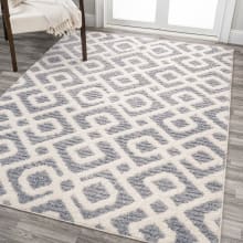 Santa Theresa 3' x 5' Shag Polypropylene Trellis Indoor Rectangular Area Rug