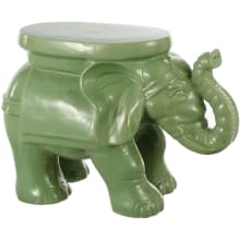 White Elephant 21" Wide Ceramic Accent Garden Stool