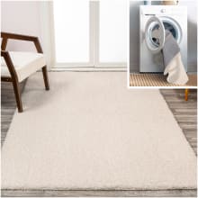 Washable 4' x 6' Shag Polyester Solid Indoor Rectangular Area Rug