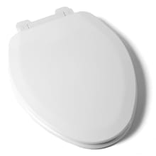 Elongated Closed-Front Toilet Seat with Soft Close Slow-Close Adjustable QuicKlean® Hinge