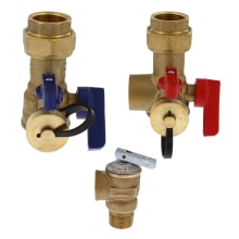 3/4” SWT Tankless Water Heater Valve Service Kit with Pressure Relief Valve