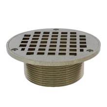 3" x 5" Brass Round Shower Drain