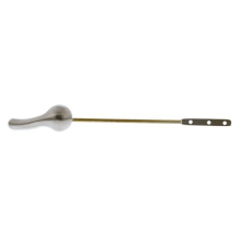 Brushed Nickel Toilet Tank Trip Lever with 8" Brass Arm and Metal Spud and Nut