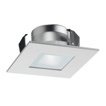 4 Inch Square Pinhole Recessed Trim with Frosted Lens